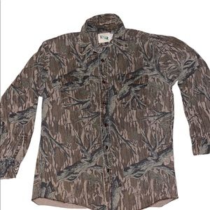 Vintage key brand camo button up